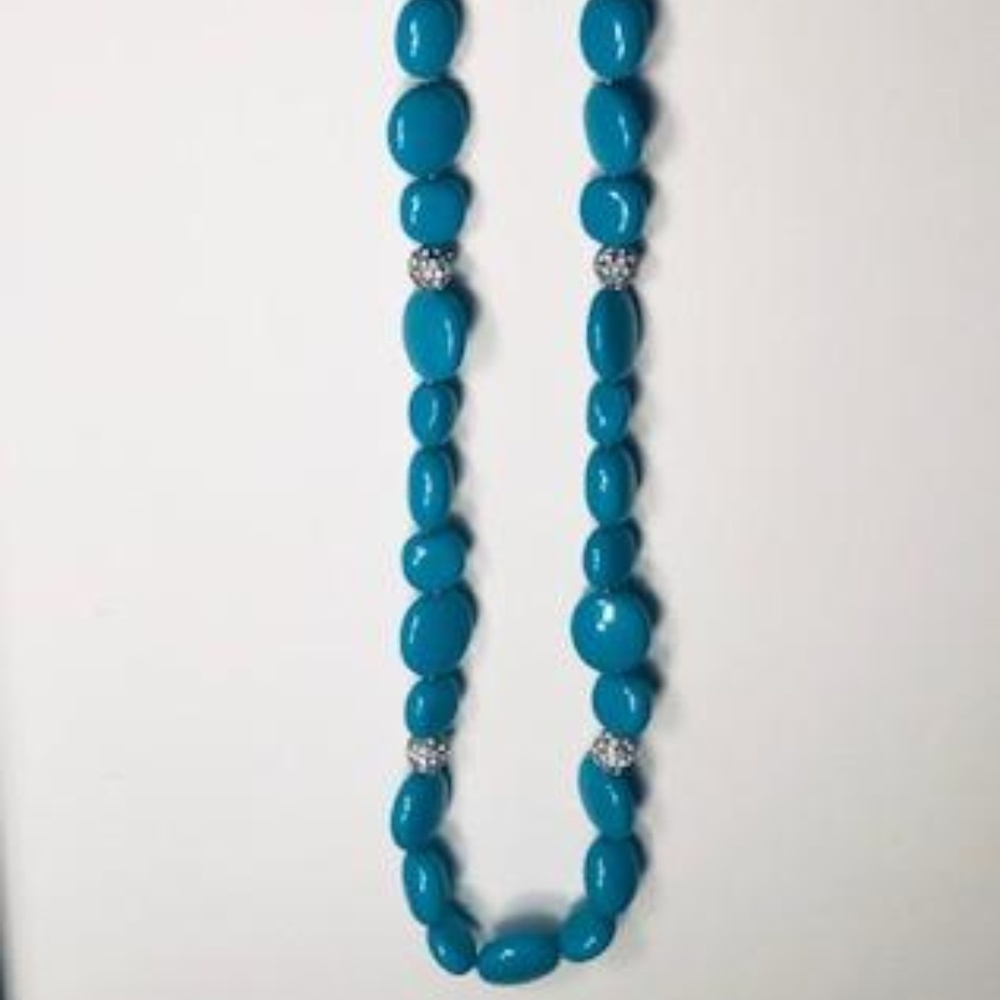 Dressy Turquoise Glazed Necklace